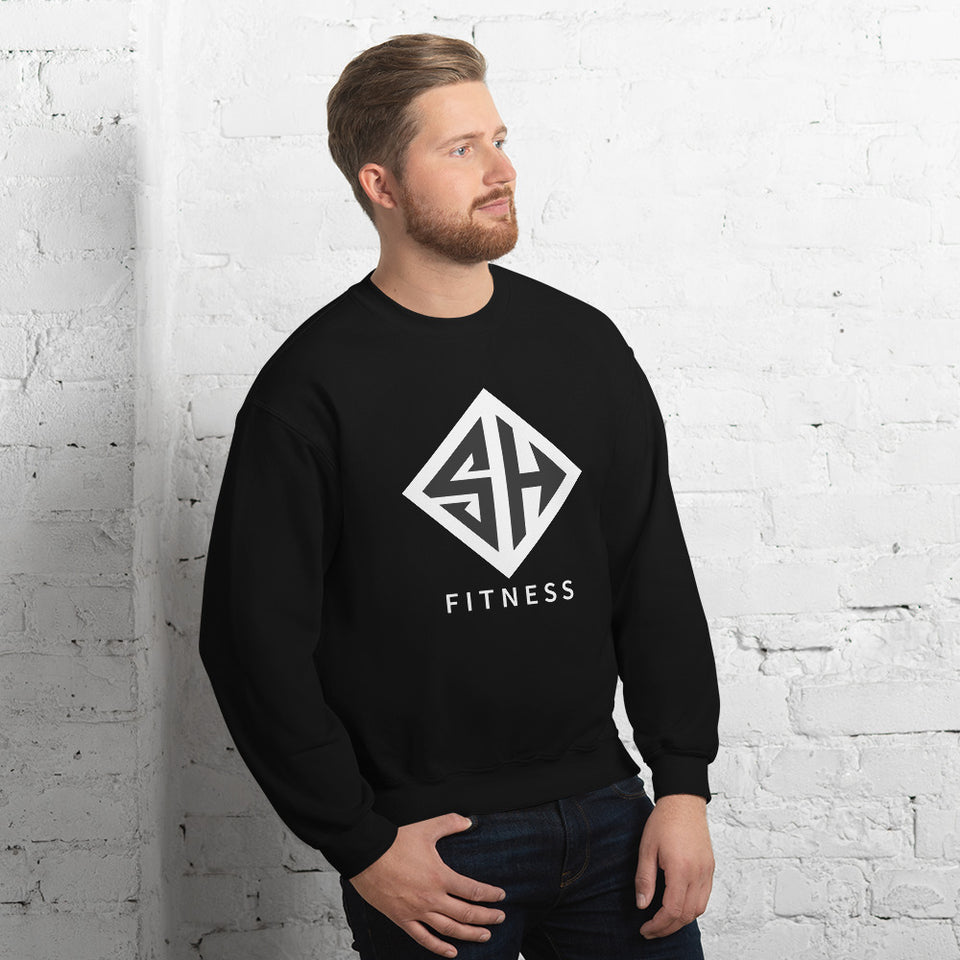 Men's Printed Sweatshirt | Black Sweatshirt | Strong Heroes Fitness