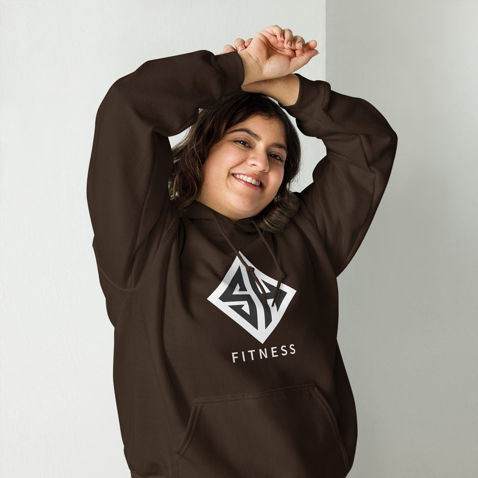 Unisex Printed Hoodie | Printed Black Hoodie | Strong Heroes Fitness