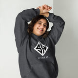 Unisex Printed Hoodie | Printed Black Hoodie | Strong Heroes Fitness