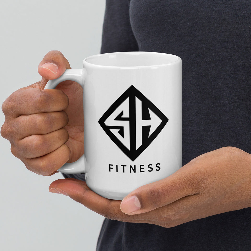 Fitness Coffee Mug | FItness White Glossy Mug | Strong Heroes Fitness