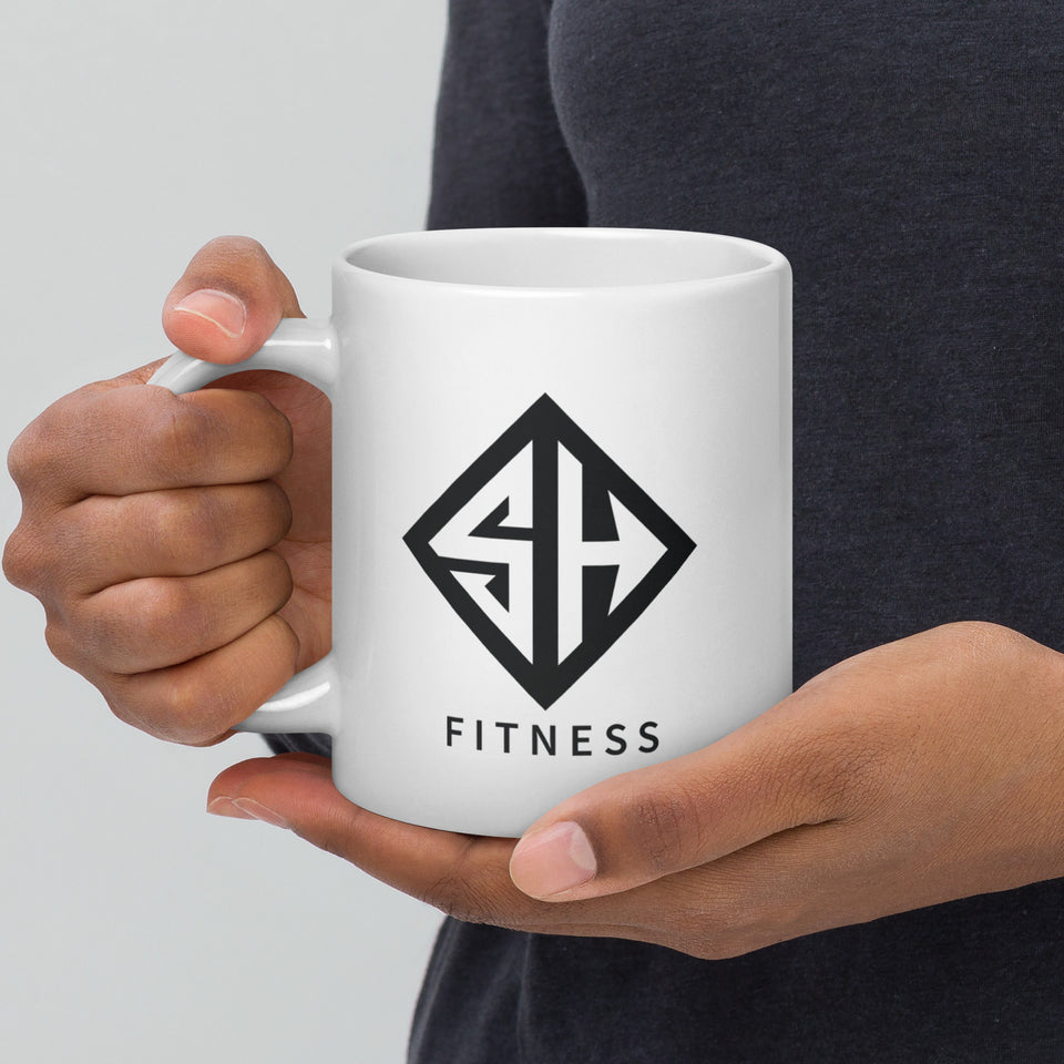 Fitness Coffee Mug | FItness White Glossy Mug | Strong Heroes Fitness